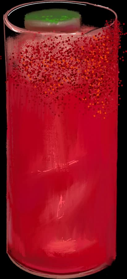 Blood Cover: highball rojo sandía con rodaja de lima y Tajín
